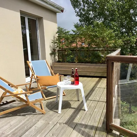 L'oie Bleue-terrasse- 5 Min Velo Villa Wimereux